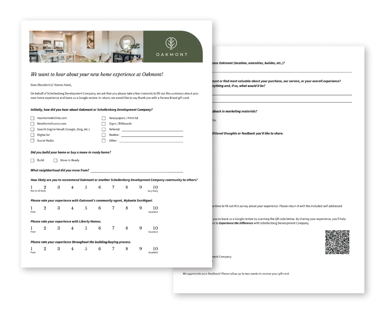 schellenberg development company home survey